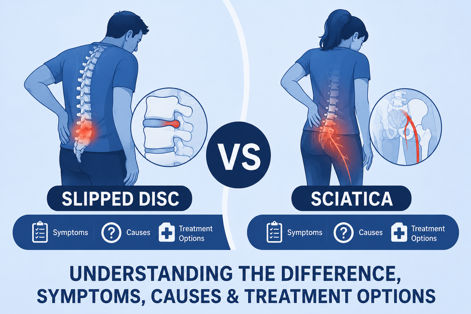 Slipped Disc vs Sciatica